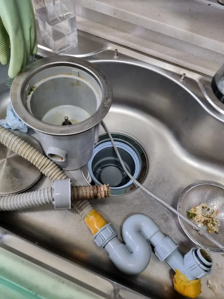 싱크대 배수구통 교체 11